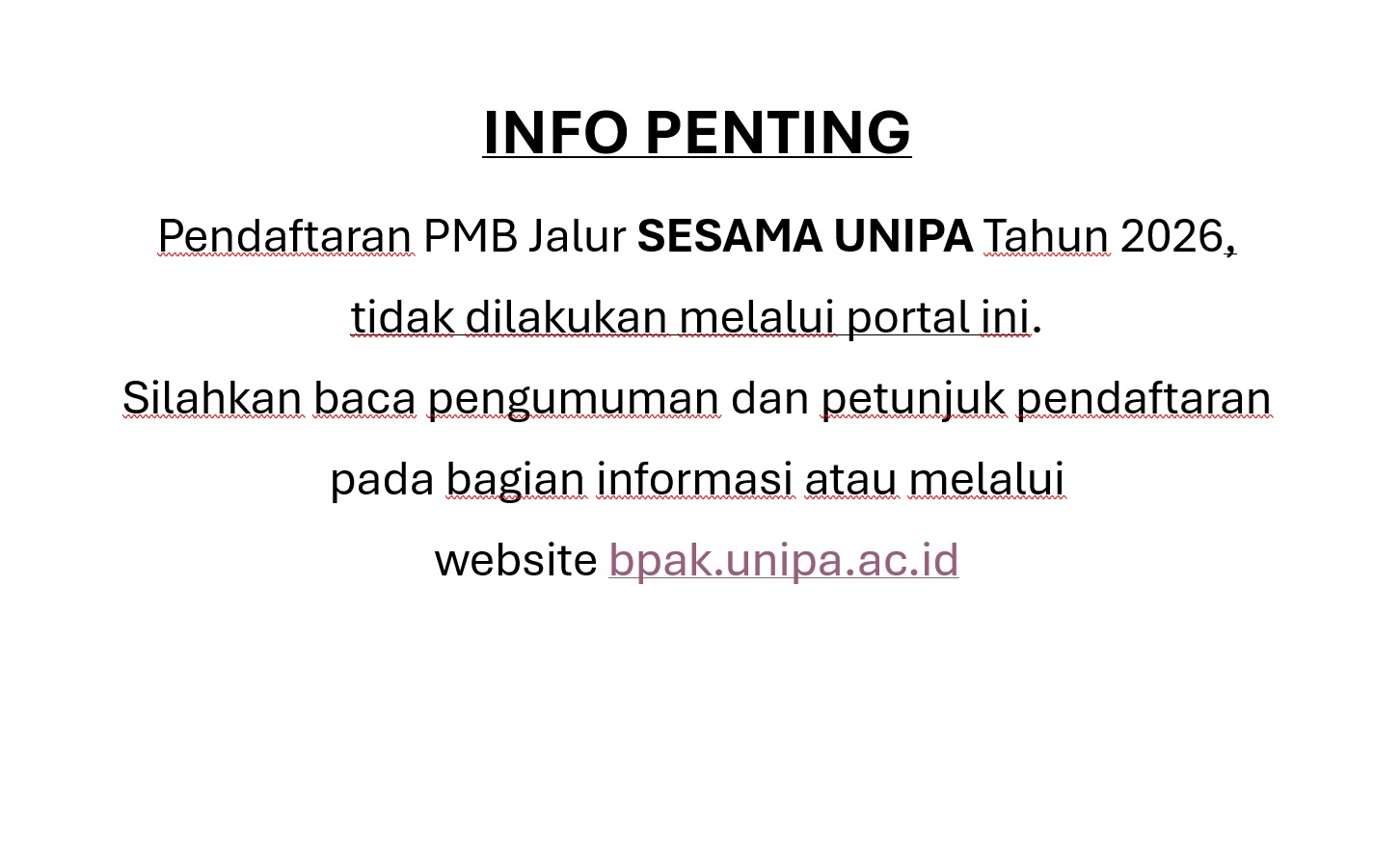 Info Penting